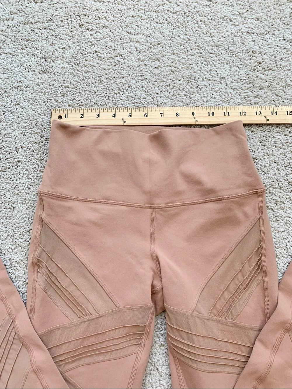 Alo Beige Skin Tone Athletic Yoga Ultimate High Waist Leggings US Medium